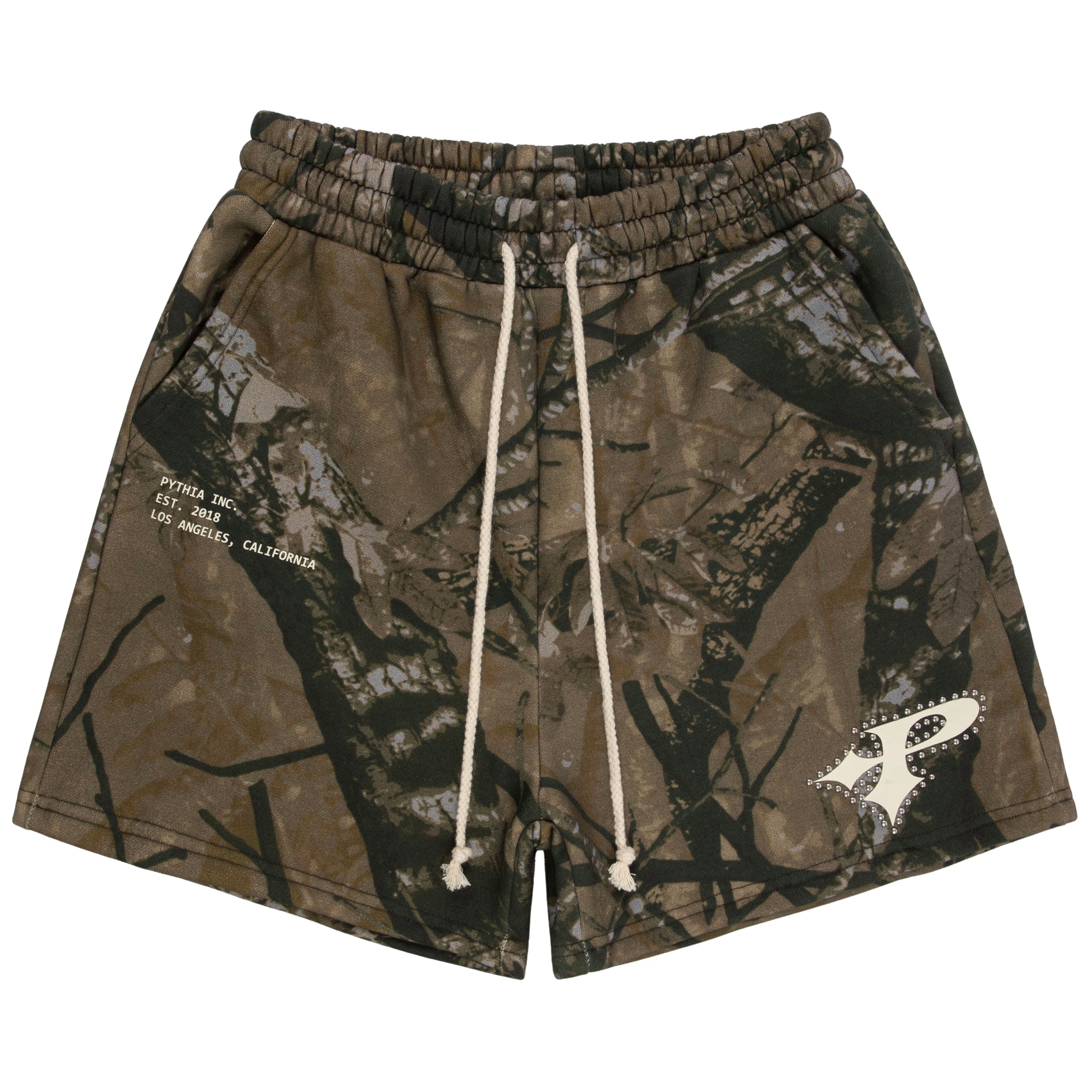 STUDDED SWEAT SHORT - CAMO – PYTHIA