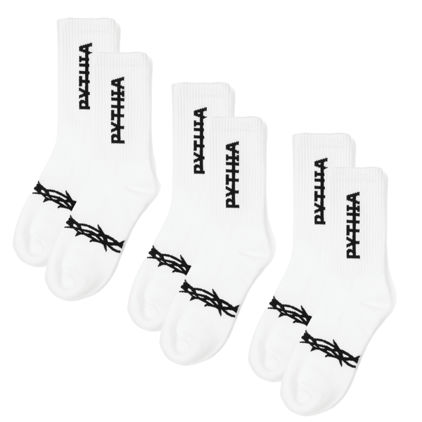 LOGO CREW SOCKS 3-PACK - WHITE