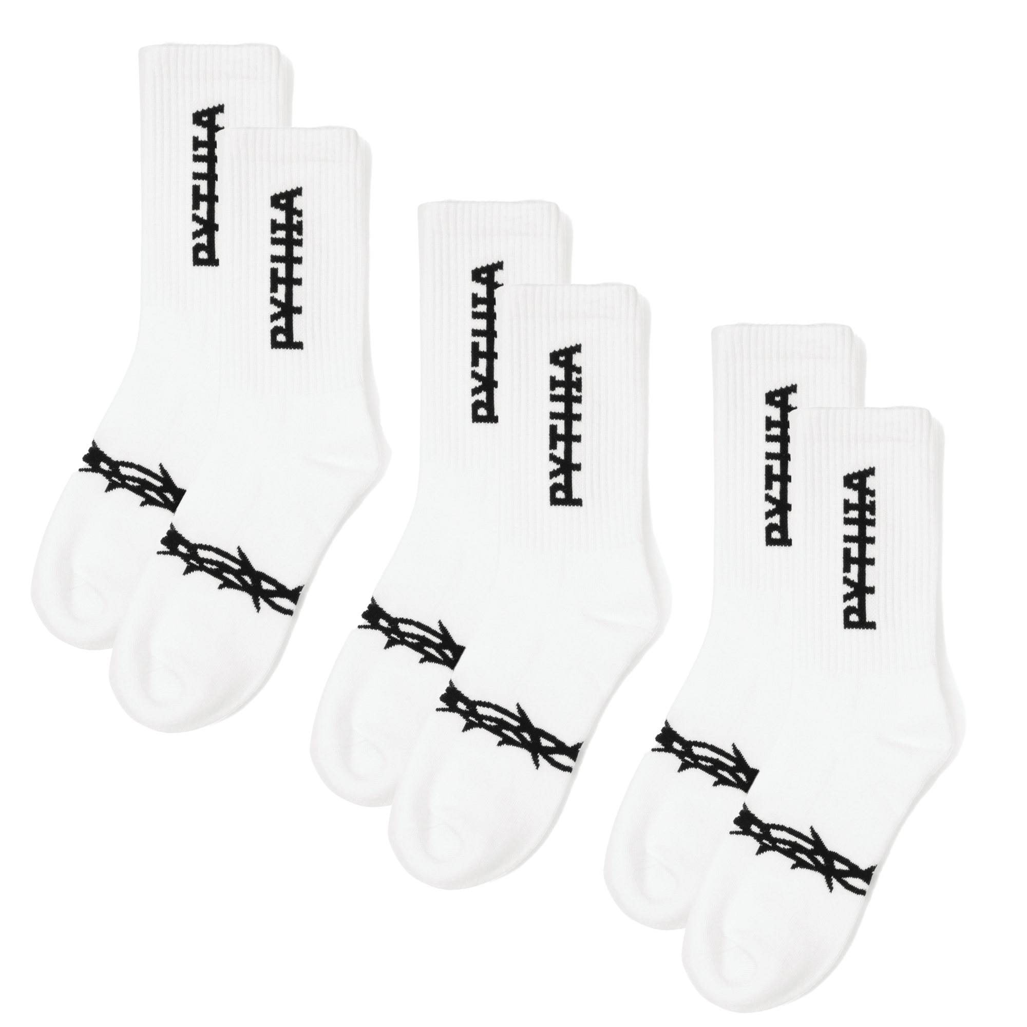 LOGO CREW SOCKS 3-PACK - WHITE