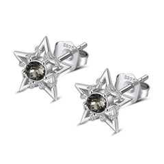BARBWIRE STAR EARRINGS - ASH