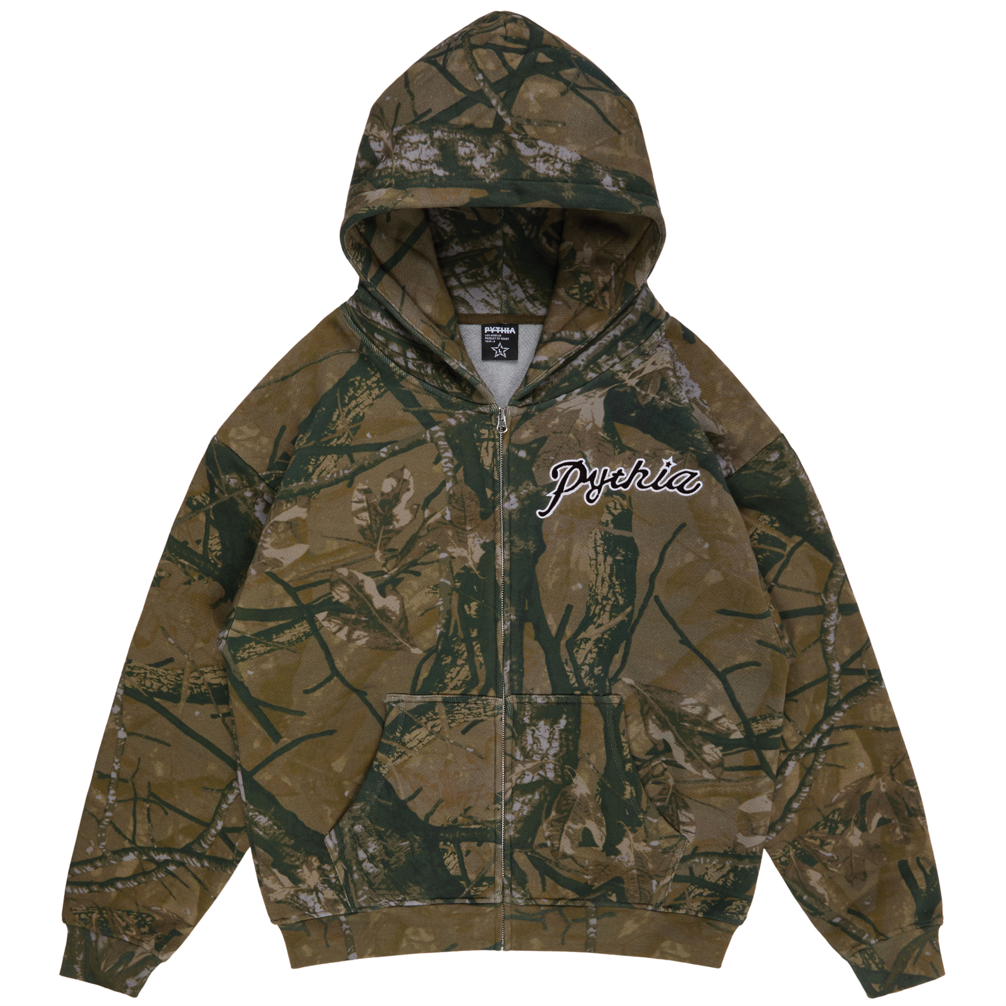 CAMO 111 ZIP HOODIE - BLACK