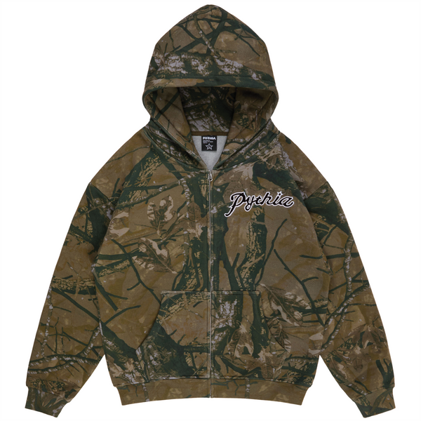 CAMO 111 ZIP HOODIE - BLACK