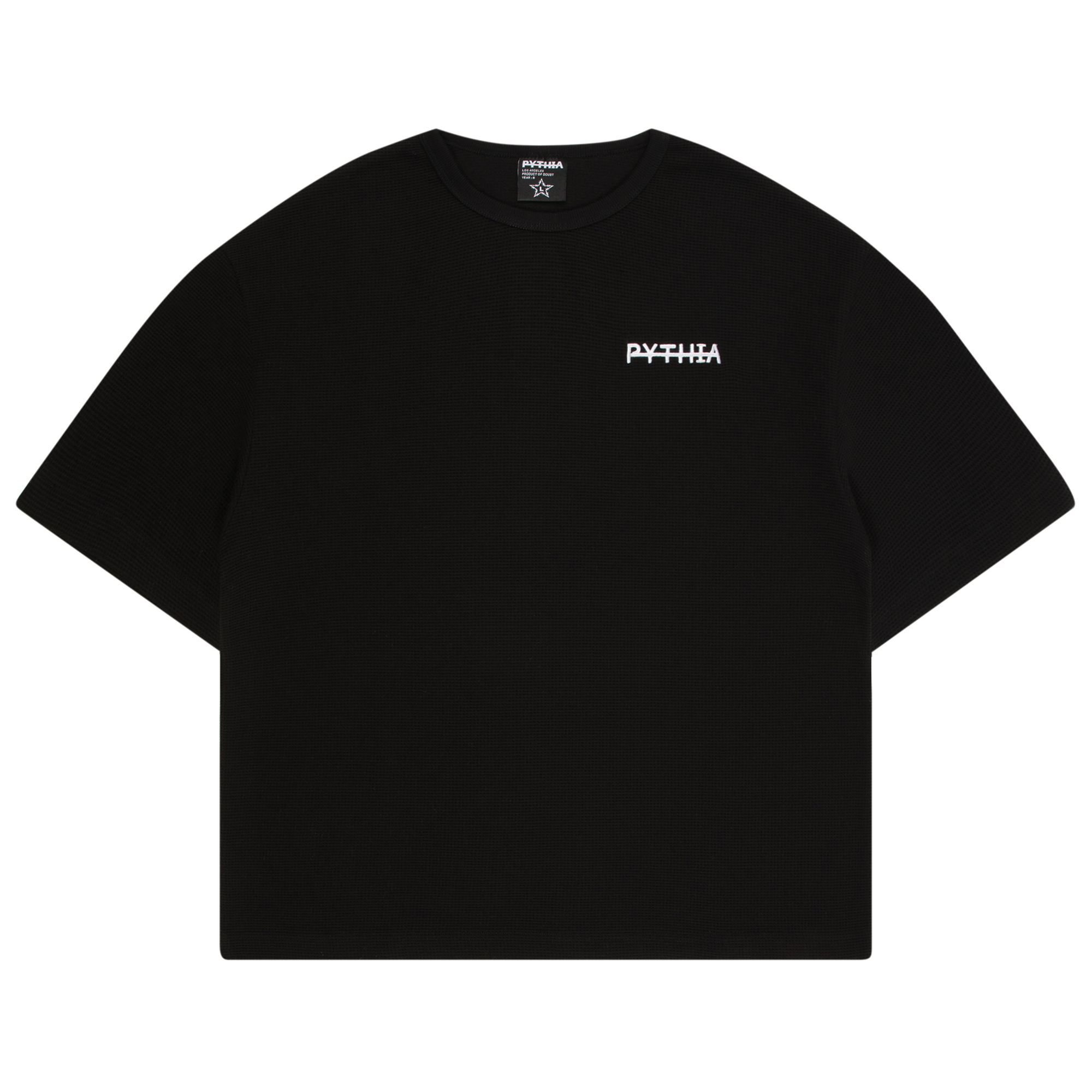 FRAME WAFFLE TEE - BLACK