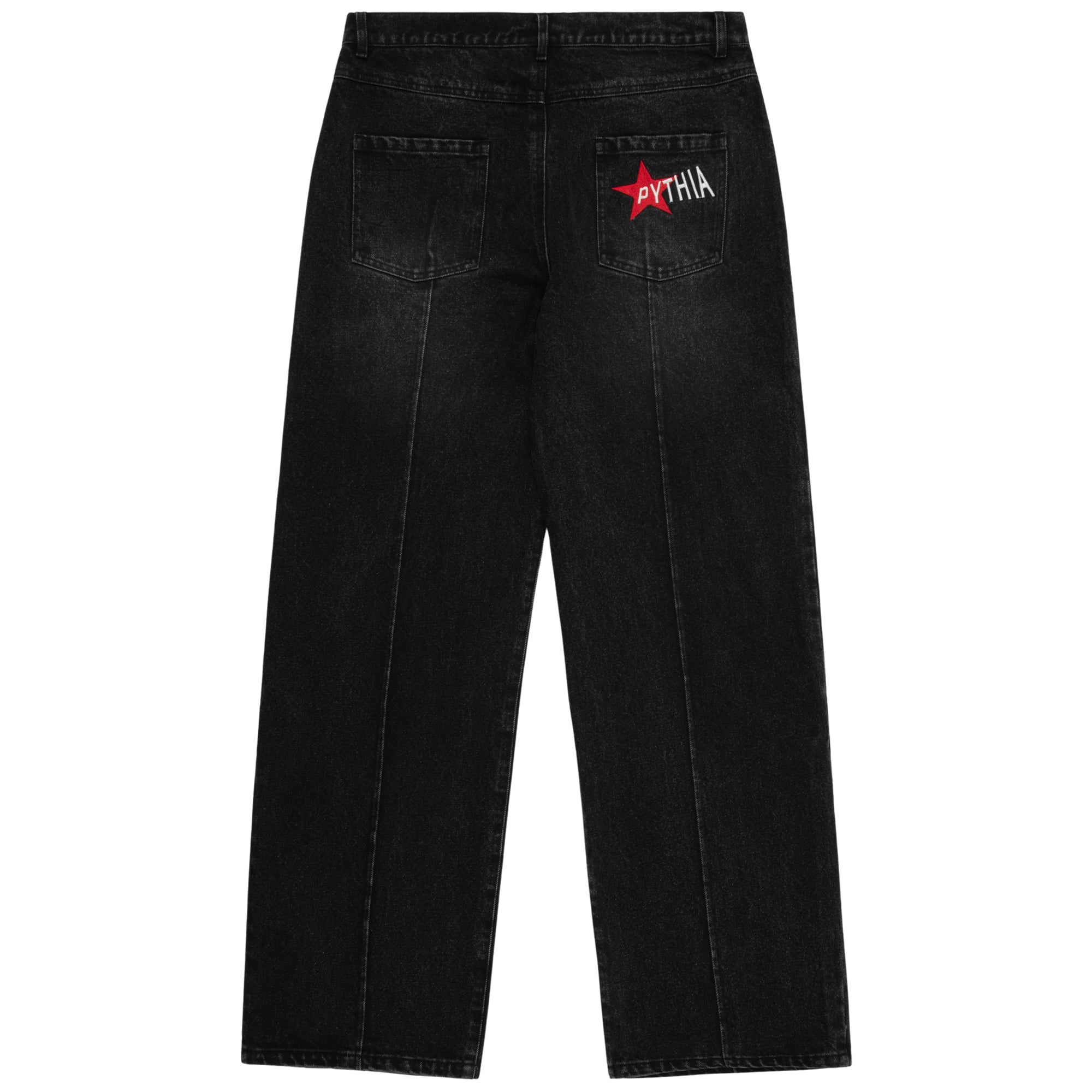 PLEATED WIDE LEG JEANS - BLACK WASH – PYTHIA PLEATED WIDE LEG JEANS - BLACK WASH – PYTHIA
