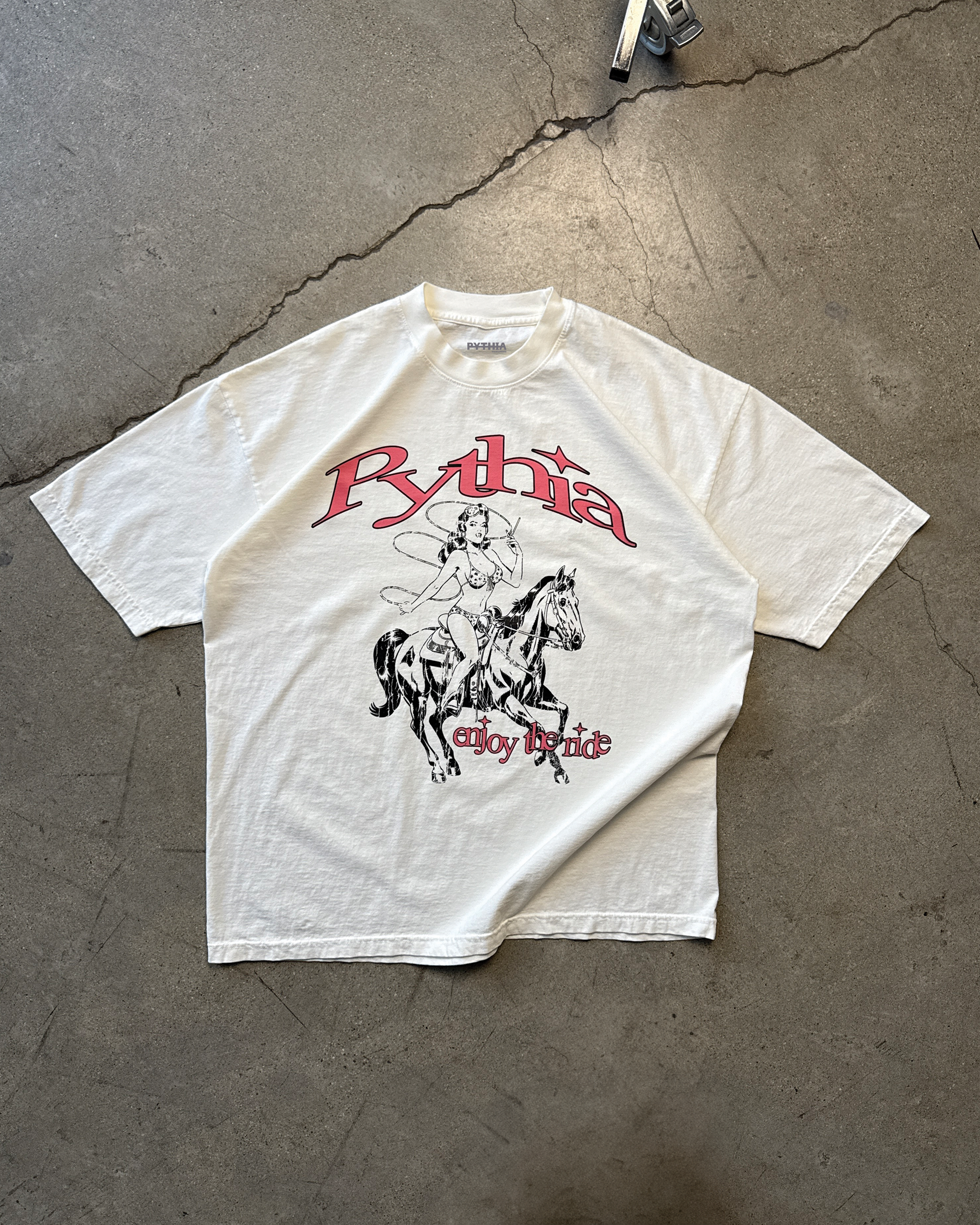 ENJOY THE RIDE TEE - OFF WHITE