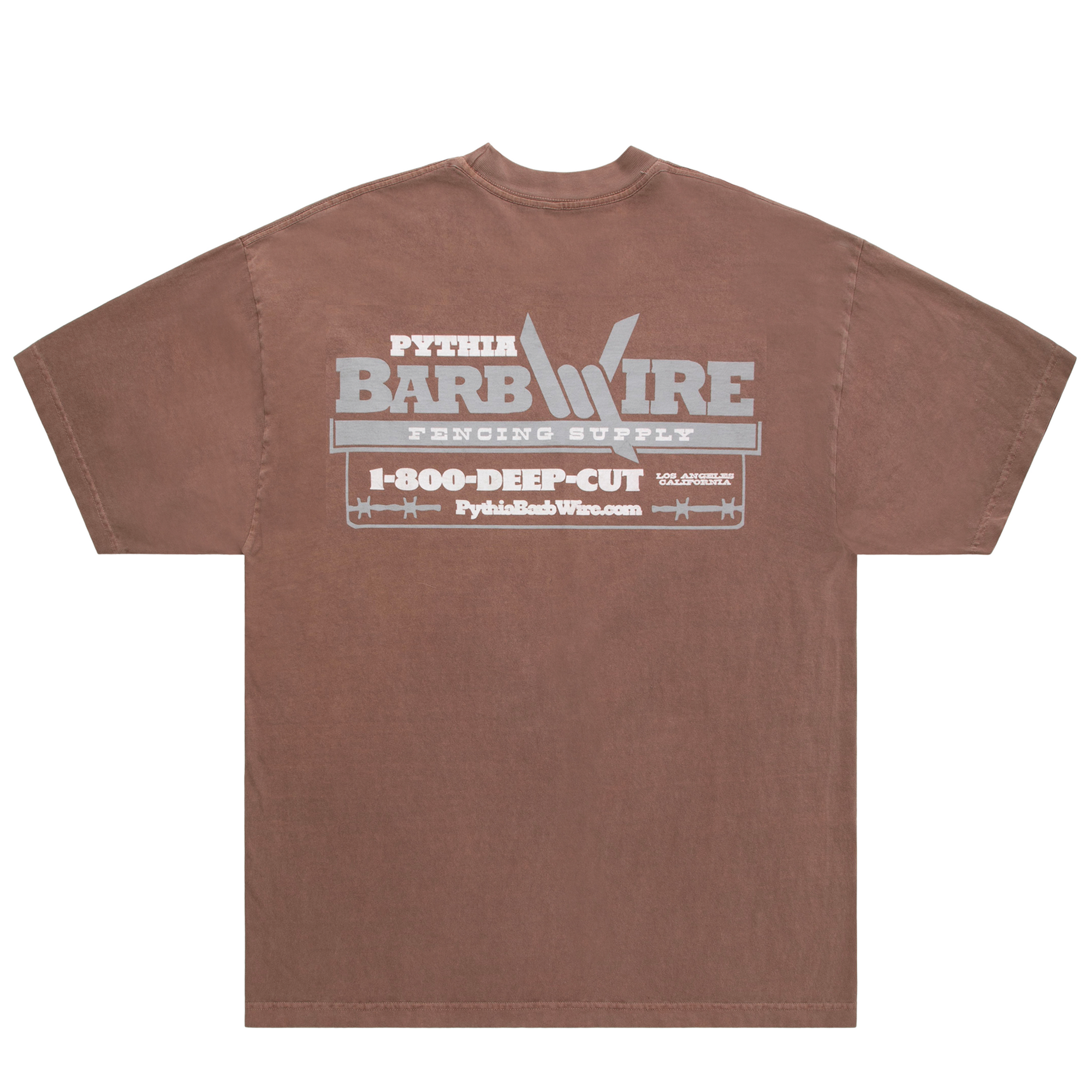 BARBWIRE SUPPLY TEE - BROWN