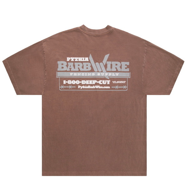 BARBWIRE SUPPLY TEE - BROWN