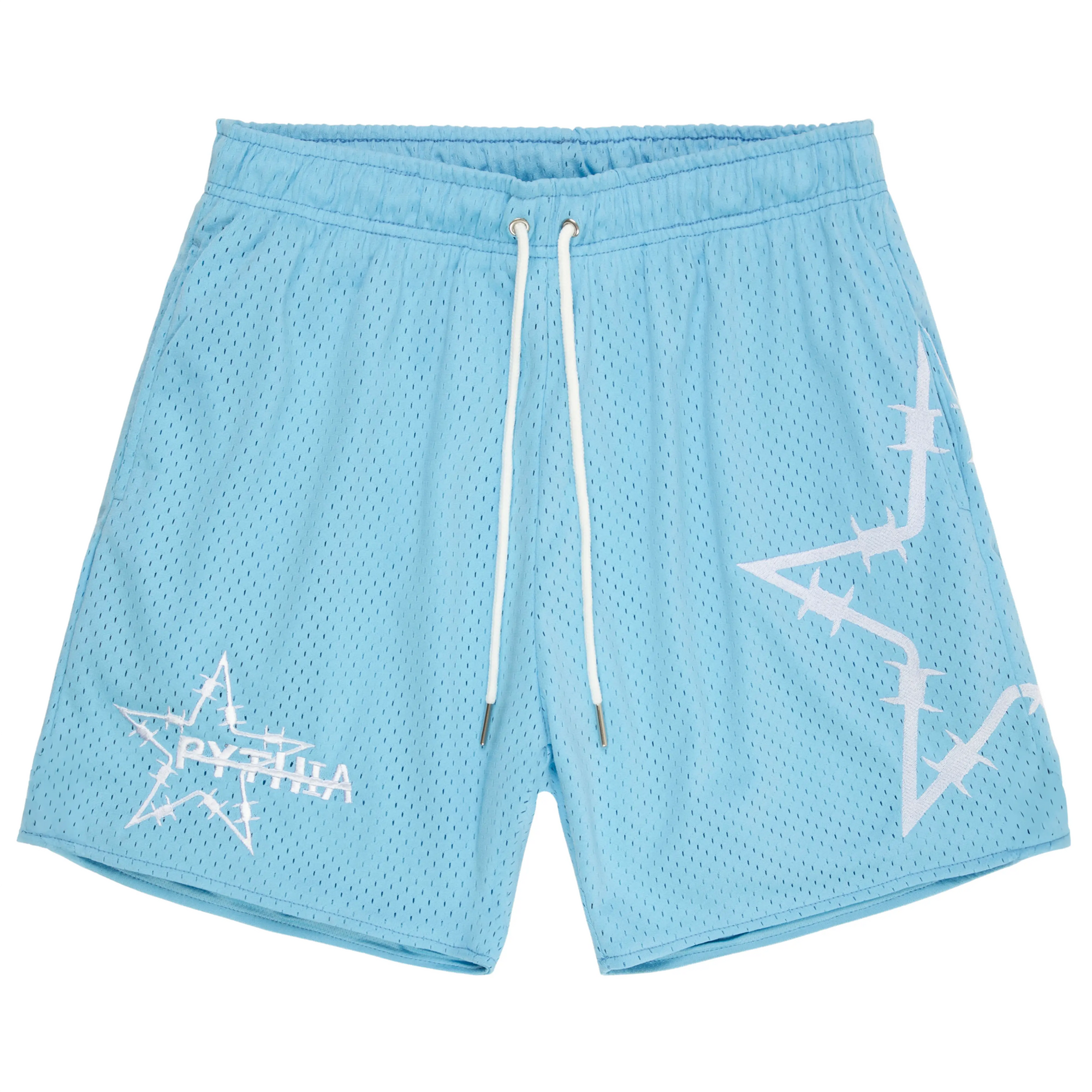 BARBED STAR MESH SHORTS - CAROLINA BLUE