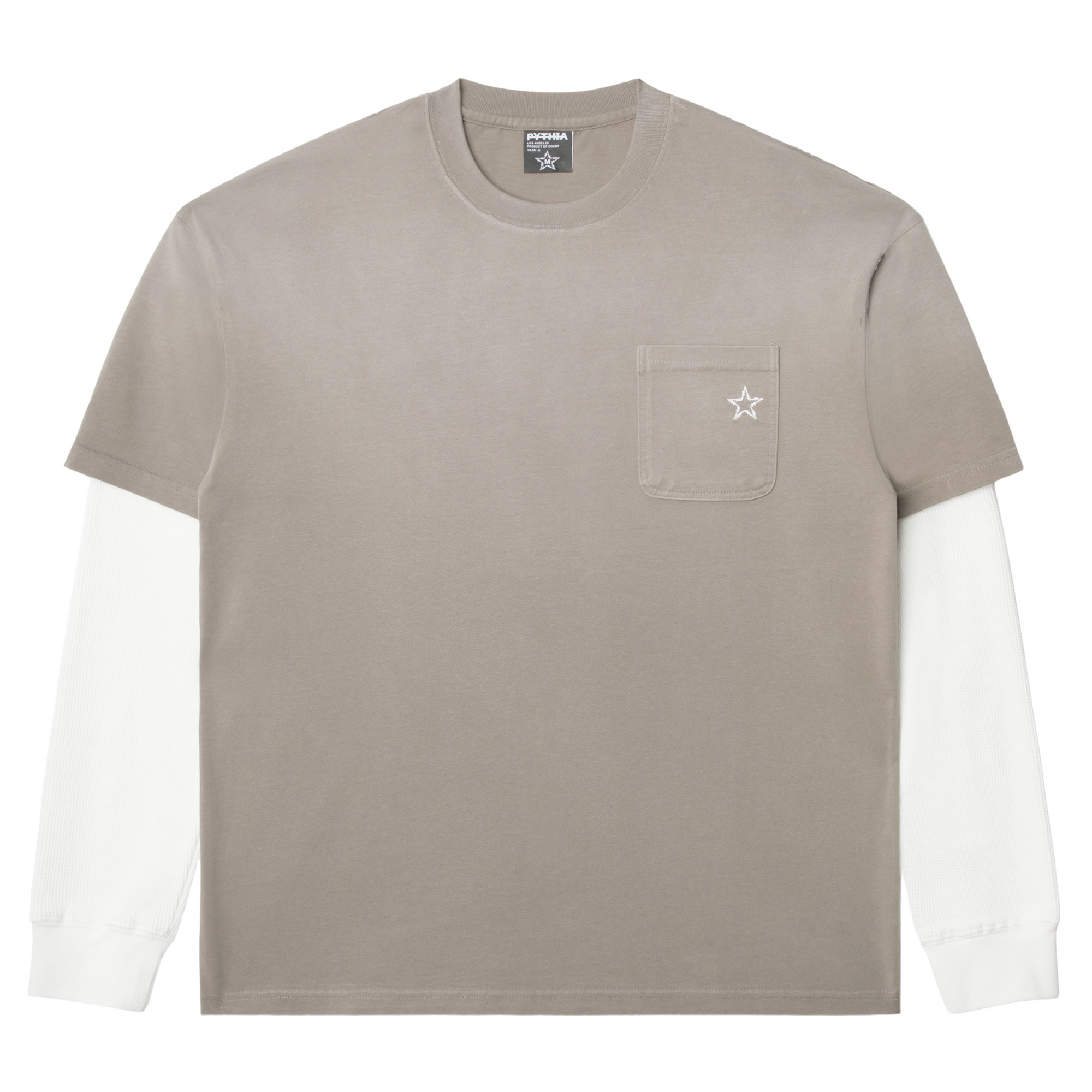 TWOFER WAFFLE LONG-SLEEVE - GREY