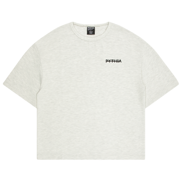 FRAME WAFFLE TEE - HEATHER GREY – PYTHIA