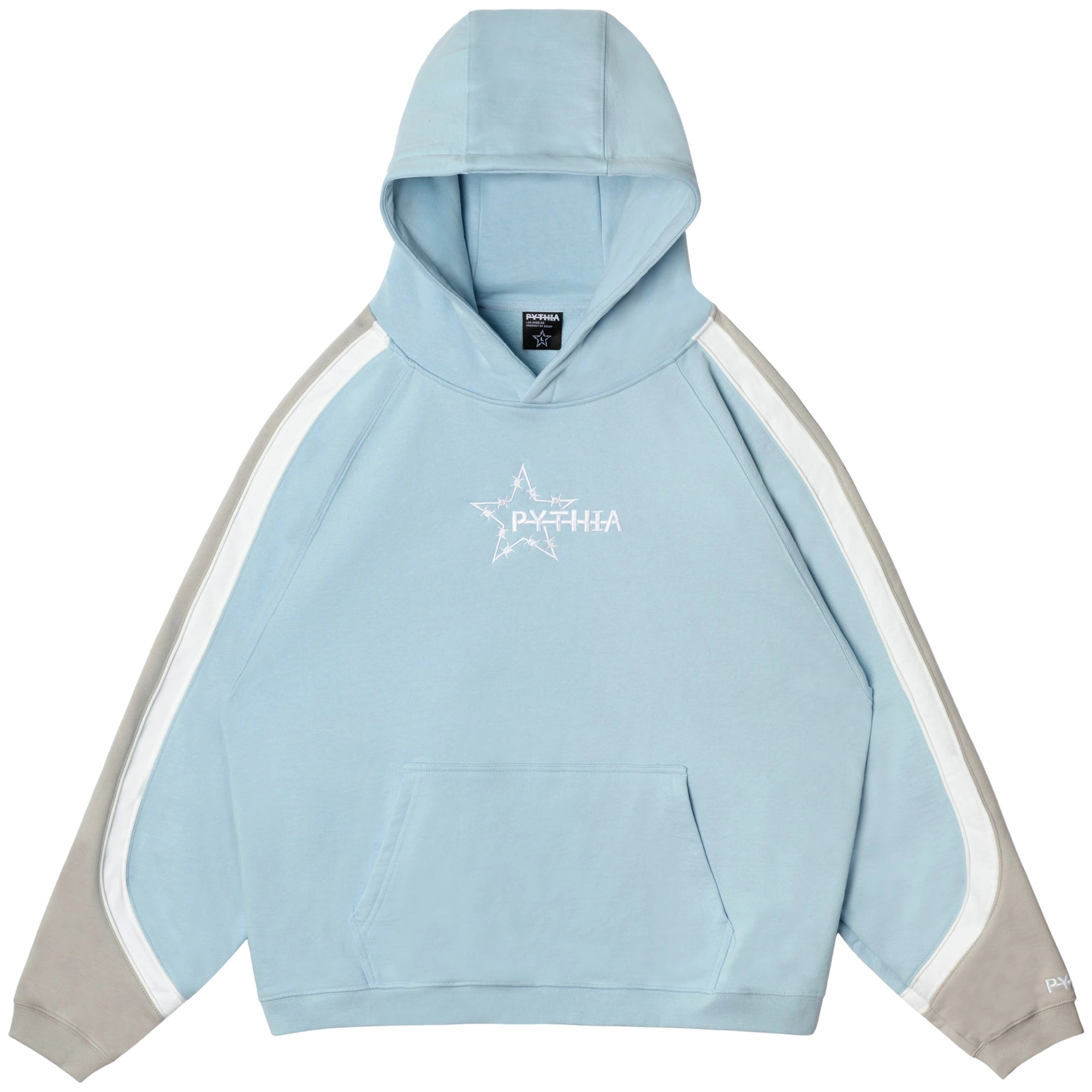 OVERSIZED PANEL HOODIE - BABY BLUE