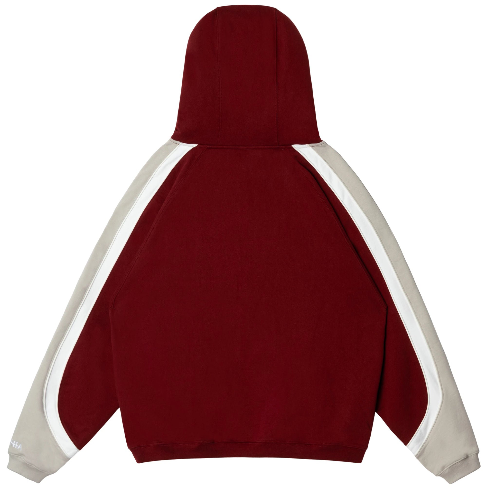 OVERSIZED PANEL HOODIE - MAROON