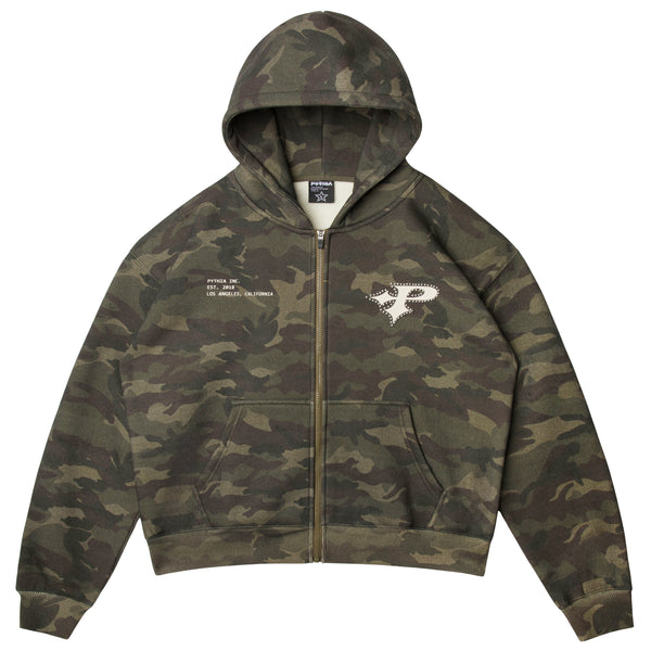 STUDDED LOGO HOODIE - CAMO