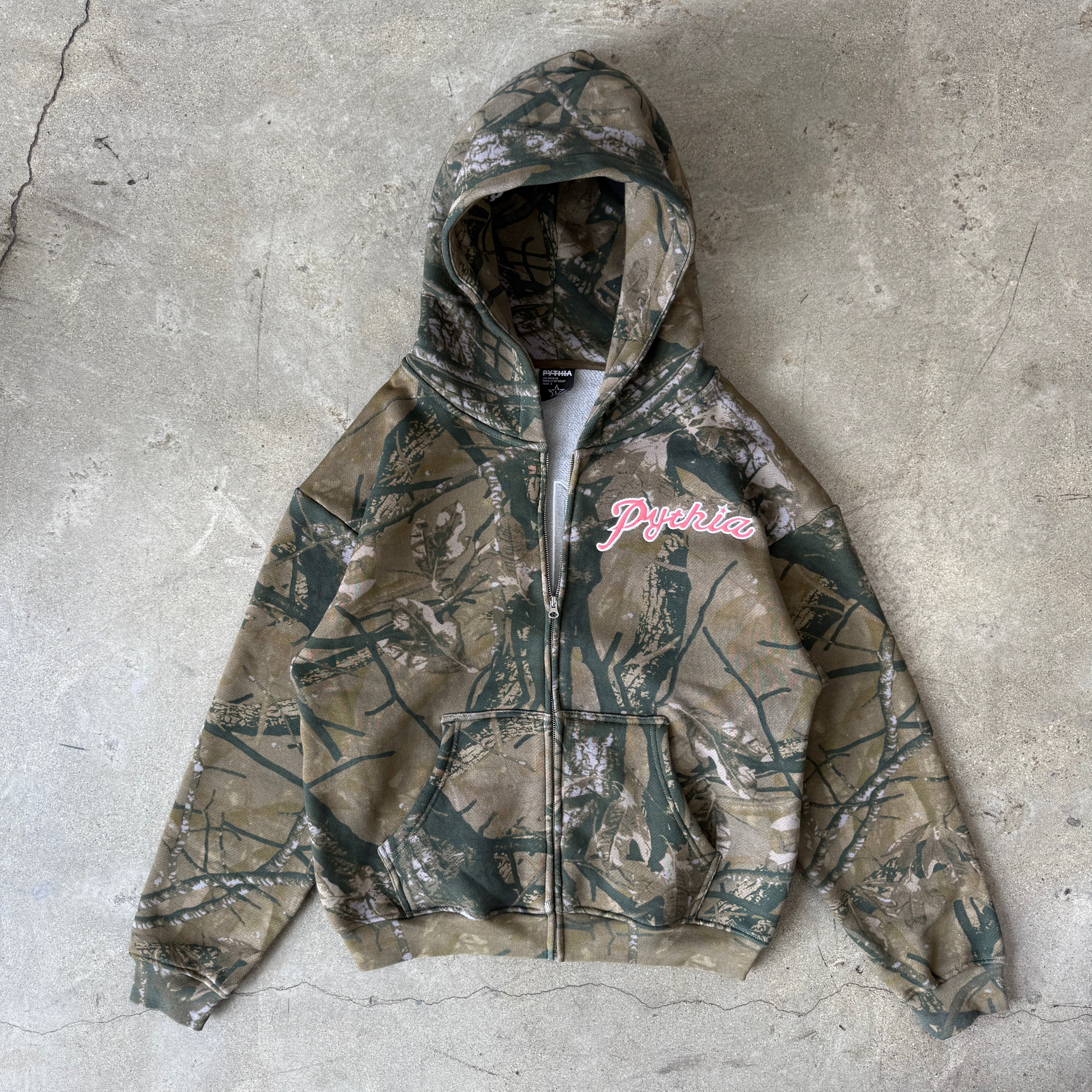 CAMO 111 ZIP HOODIE - PINK – PYTHIA