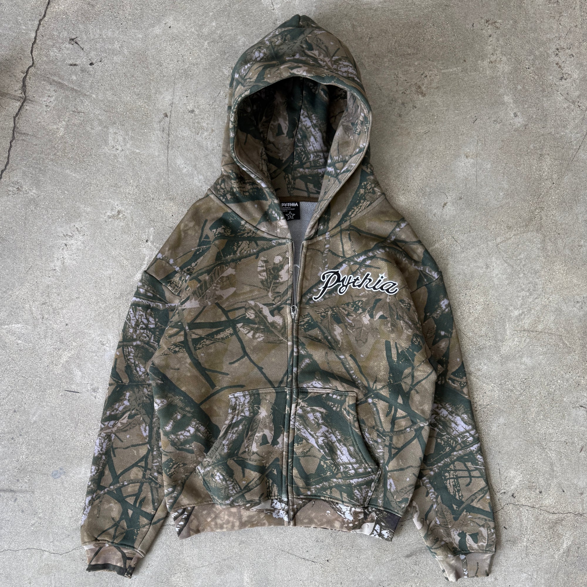 CAMO 111 ZIP HOODIE - BLACK