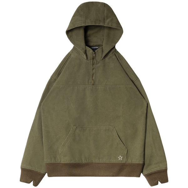 CANVAS WORK JACKET - OLIVE