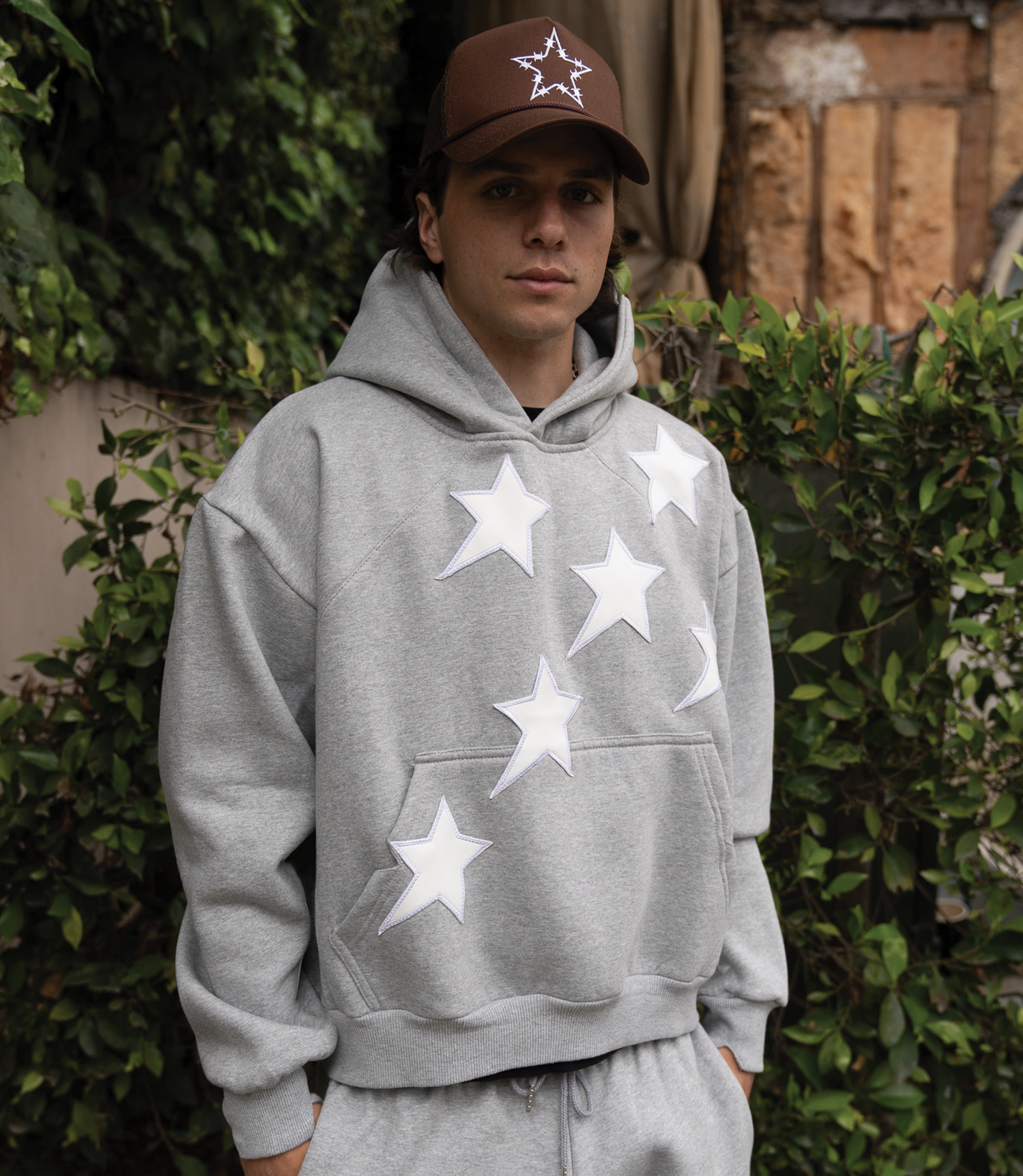 PERIPHERAL STAR HOODIE - HEATHER