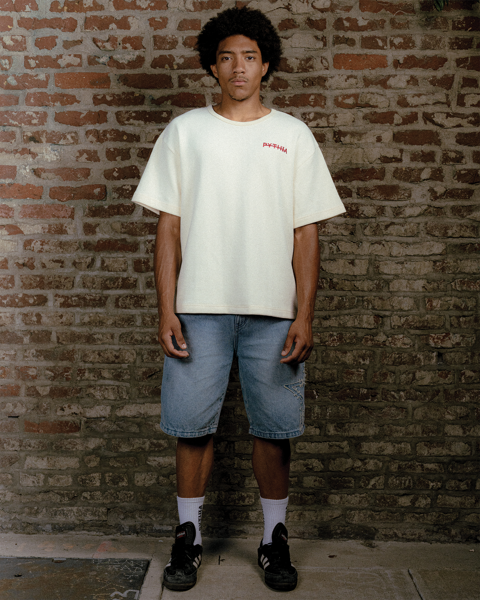 FRAME WAFFLE TEE - OFF WHITE