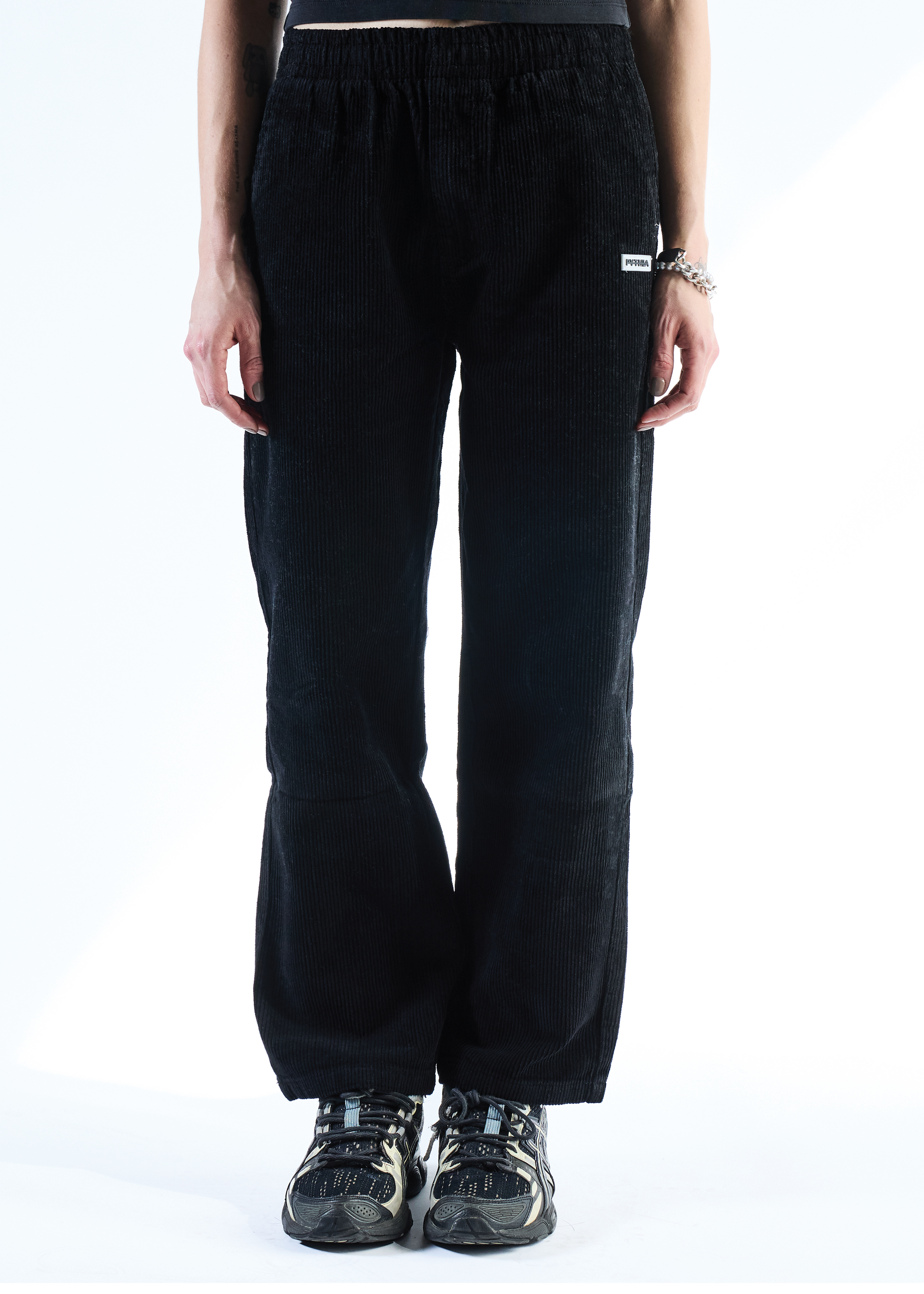 CORDUROY LOUNGE PANTS - BLACK