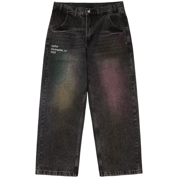 PASTEL DENIM JEANS - BLACK WASH