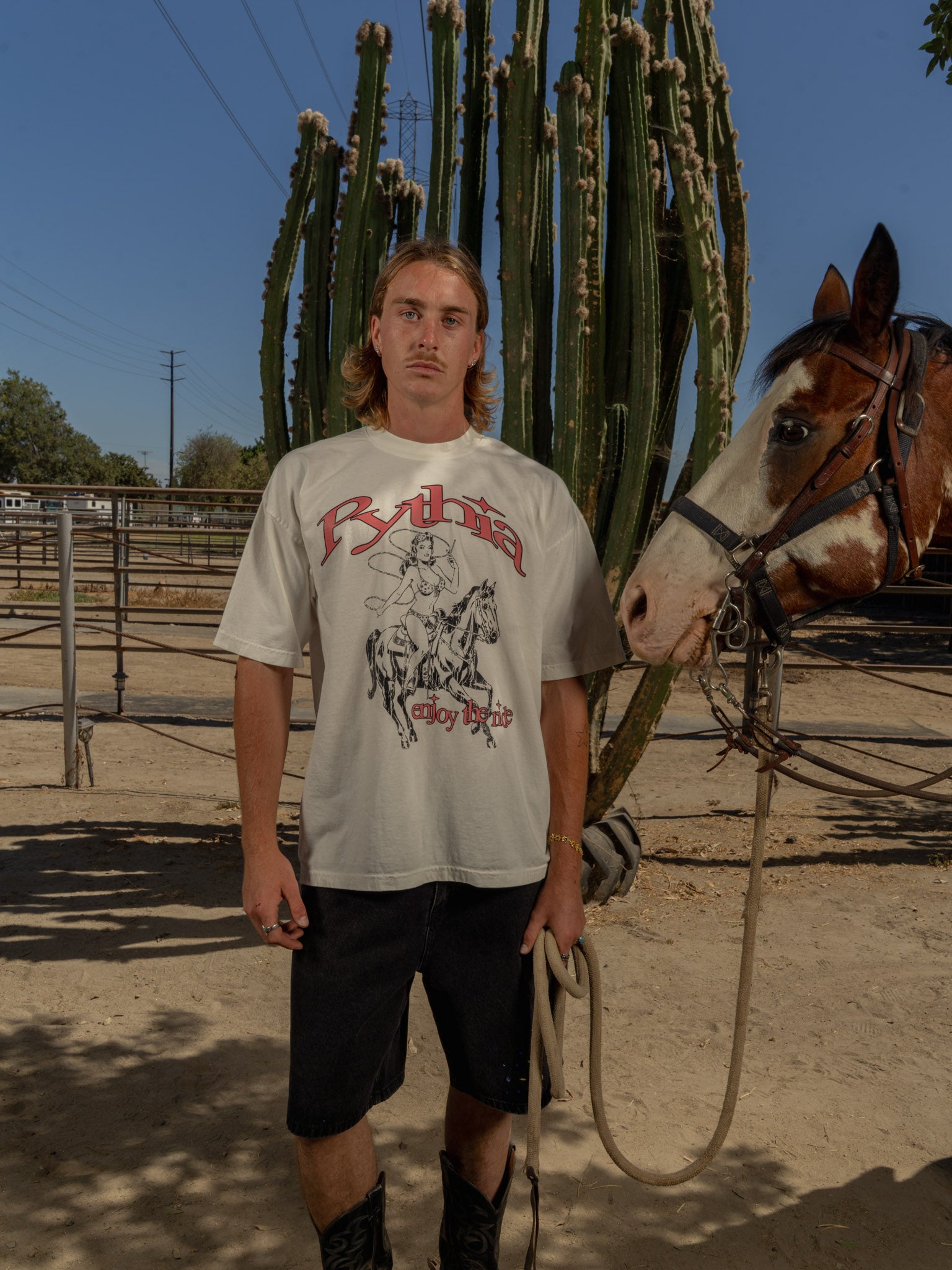 ENJOY THE RIDE TEE - OFF WHITE
