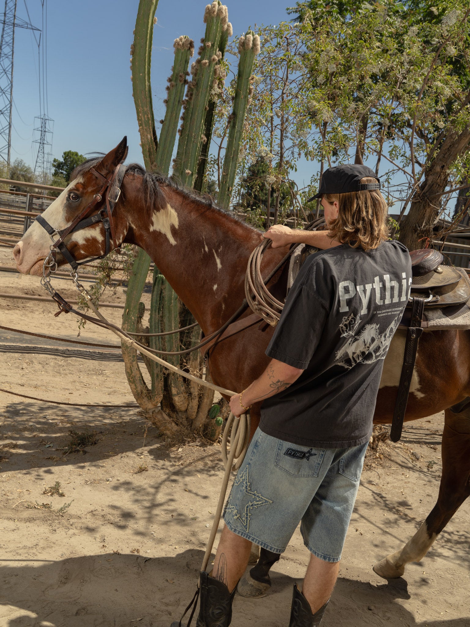 WILD HORSES TEE - VINTAGE WASH – PYTHIA