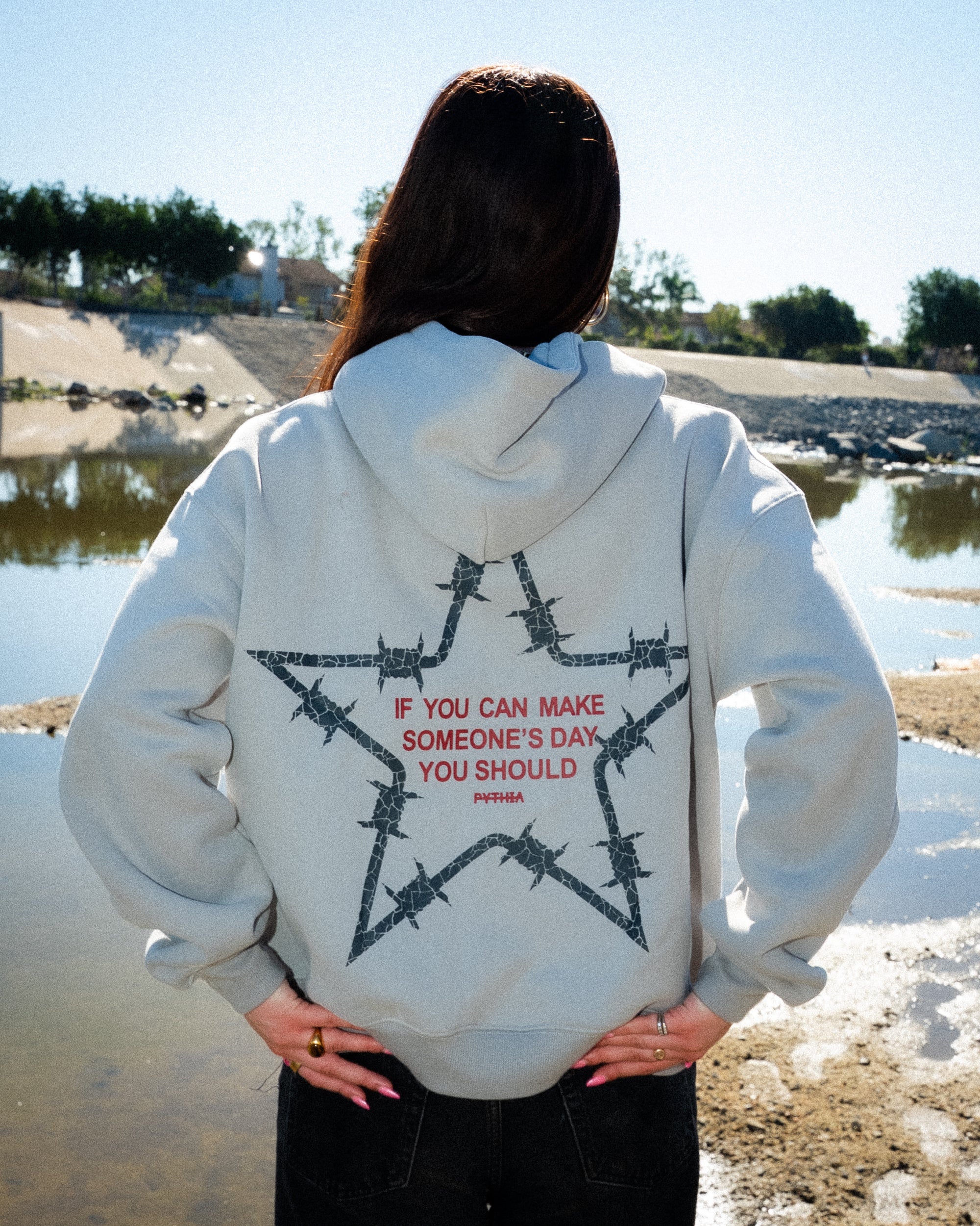 MAKE SOMEONE'S DAY HOODIE - GREY