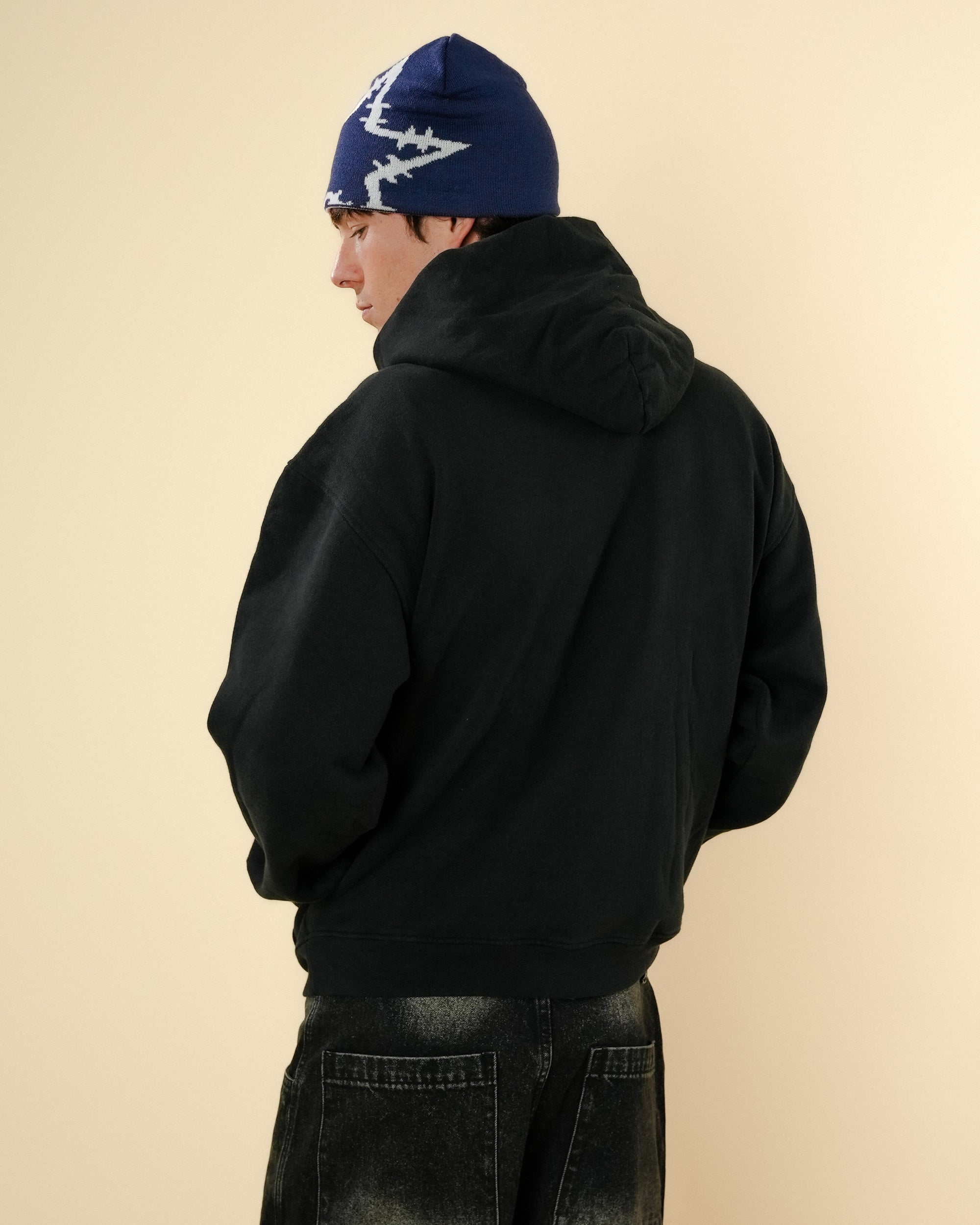 CURSIVE LOGO HOODIE - BLACK