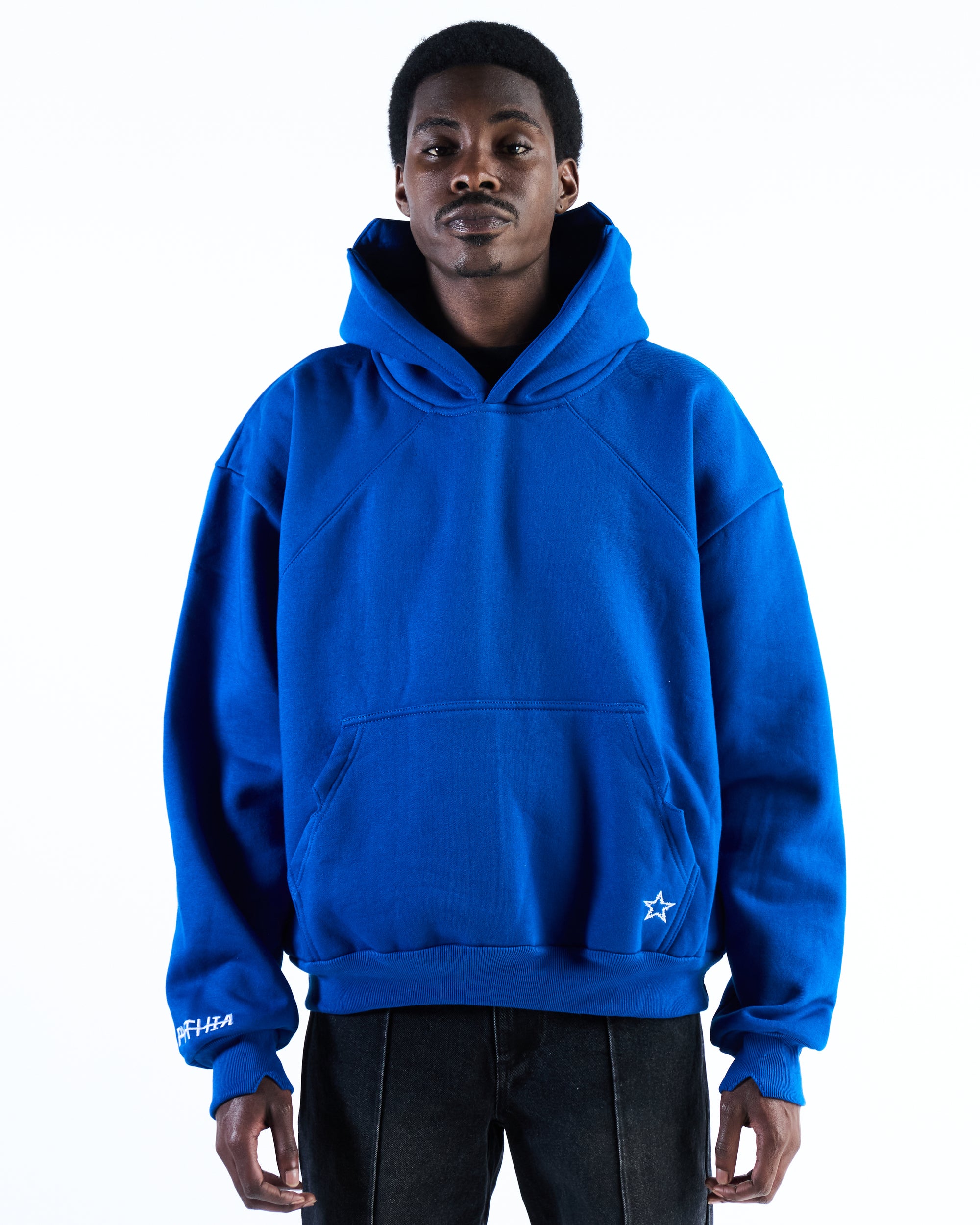 PERIPHERAL HOODIE ROYAL BLUE – PYTHIA - Main Image