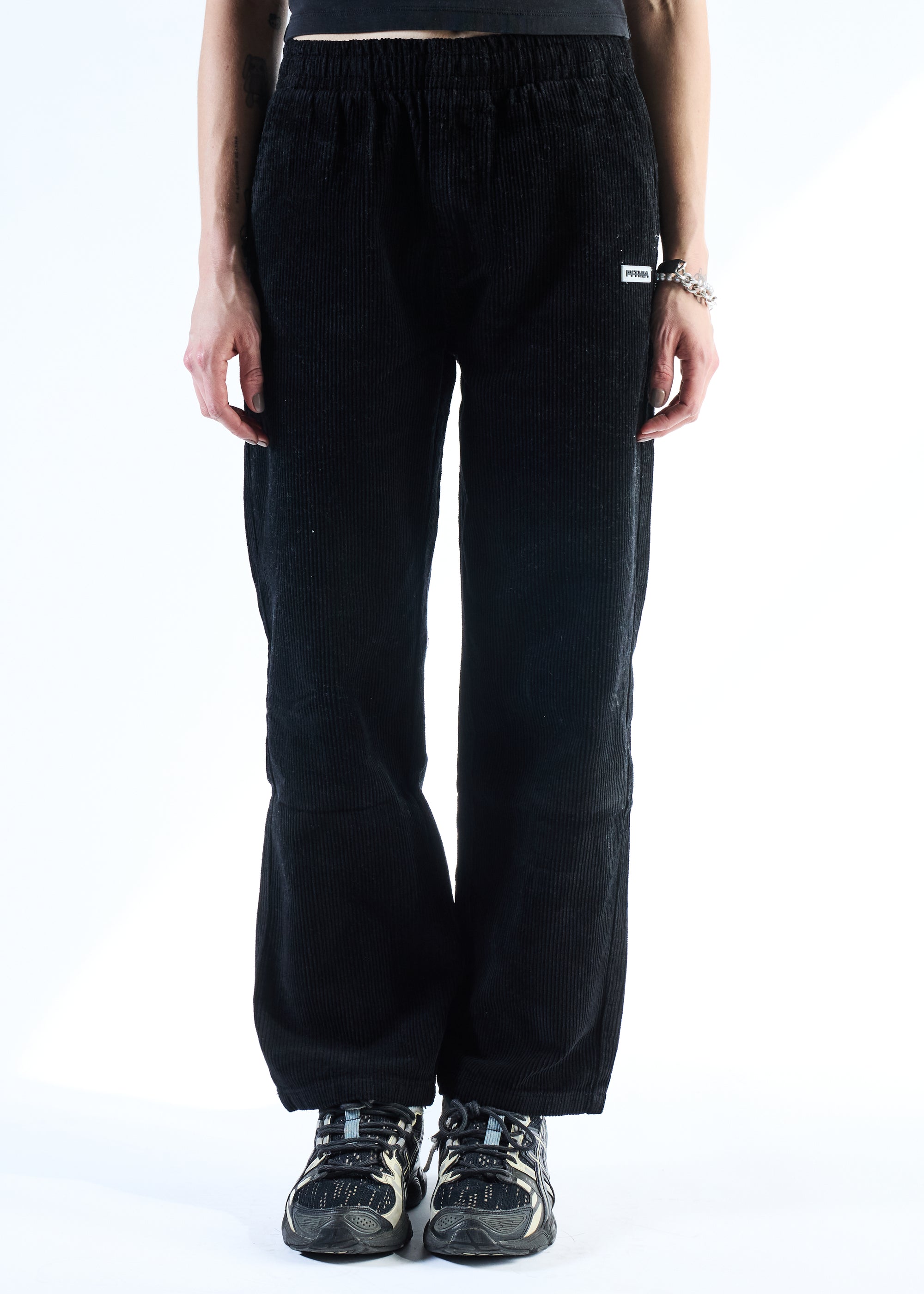 CORDUROY LOUNGE PANTS - BLACK