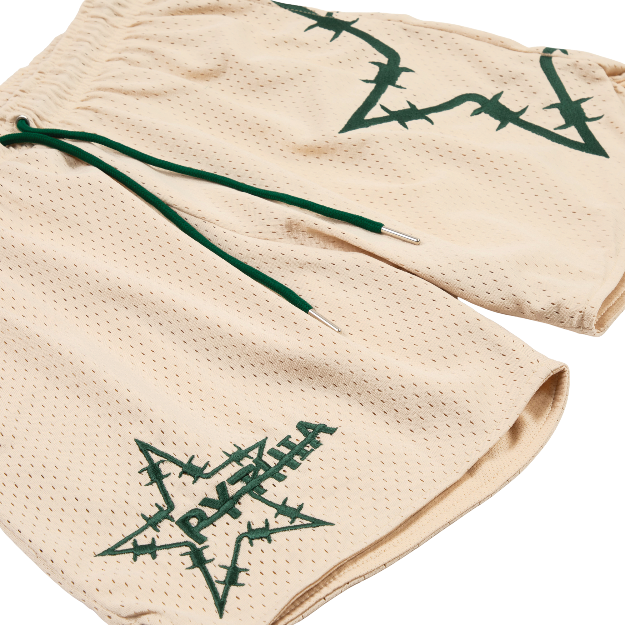 BARBWIRE STAR MESH SHORTS - SAND