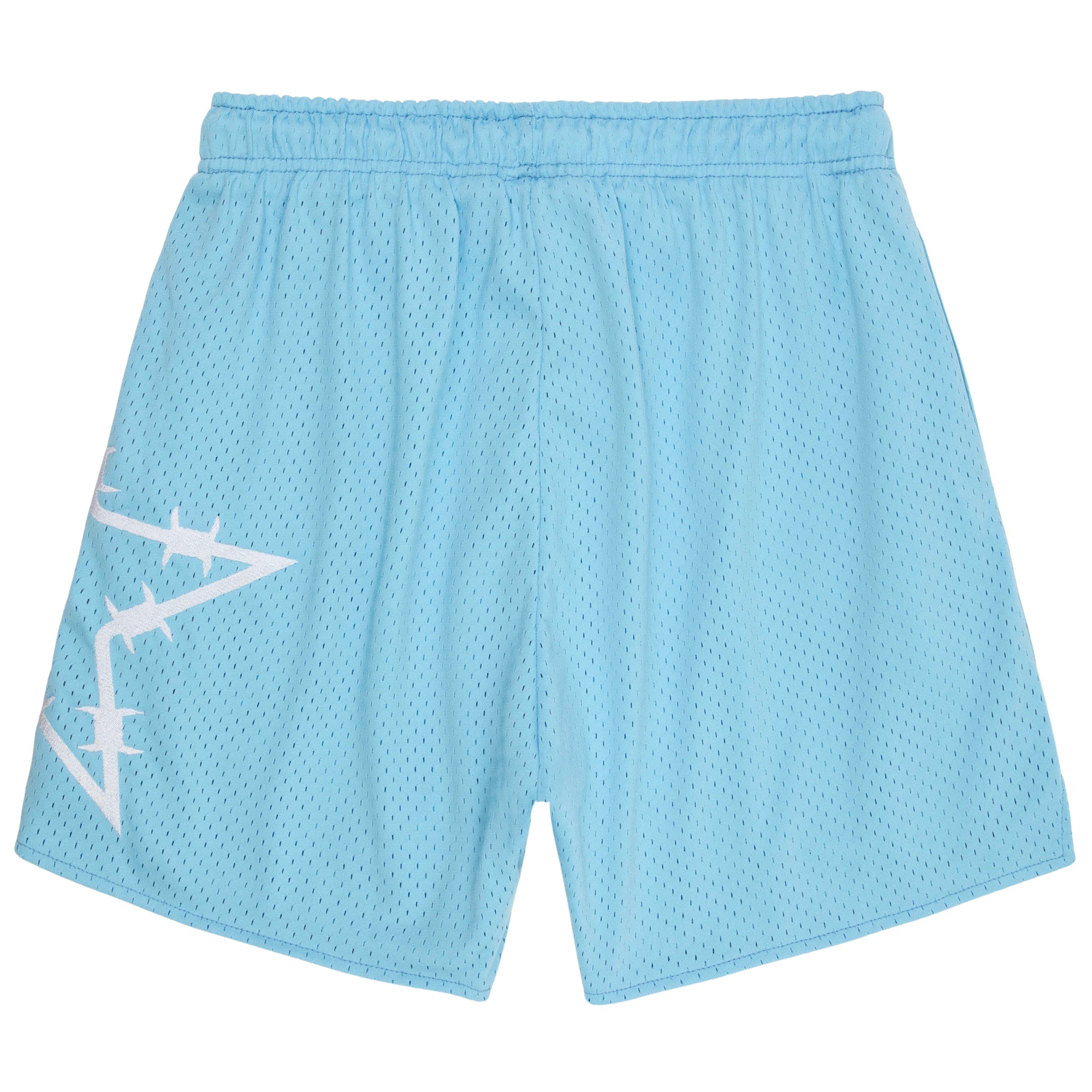 BARBWIRE STAR MESH SHORTS - CAROLINA BLUE