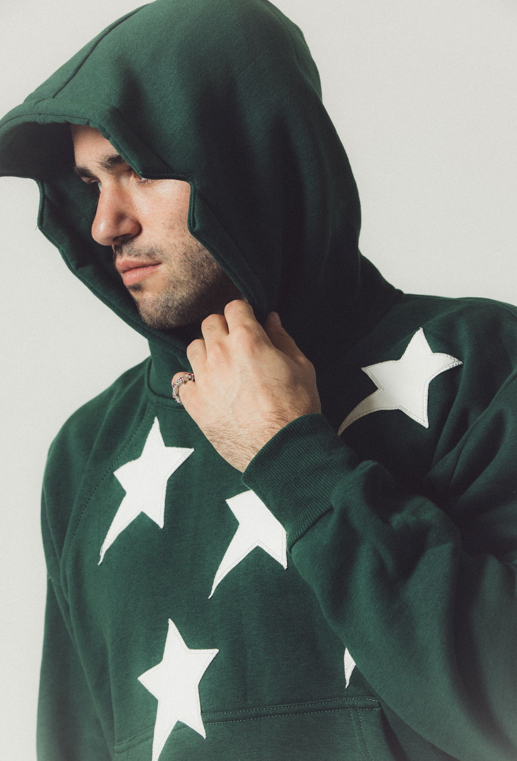 PERIPHERAL STAR HOODIE - PINE