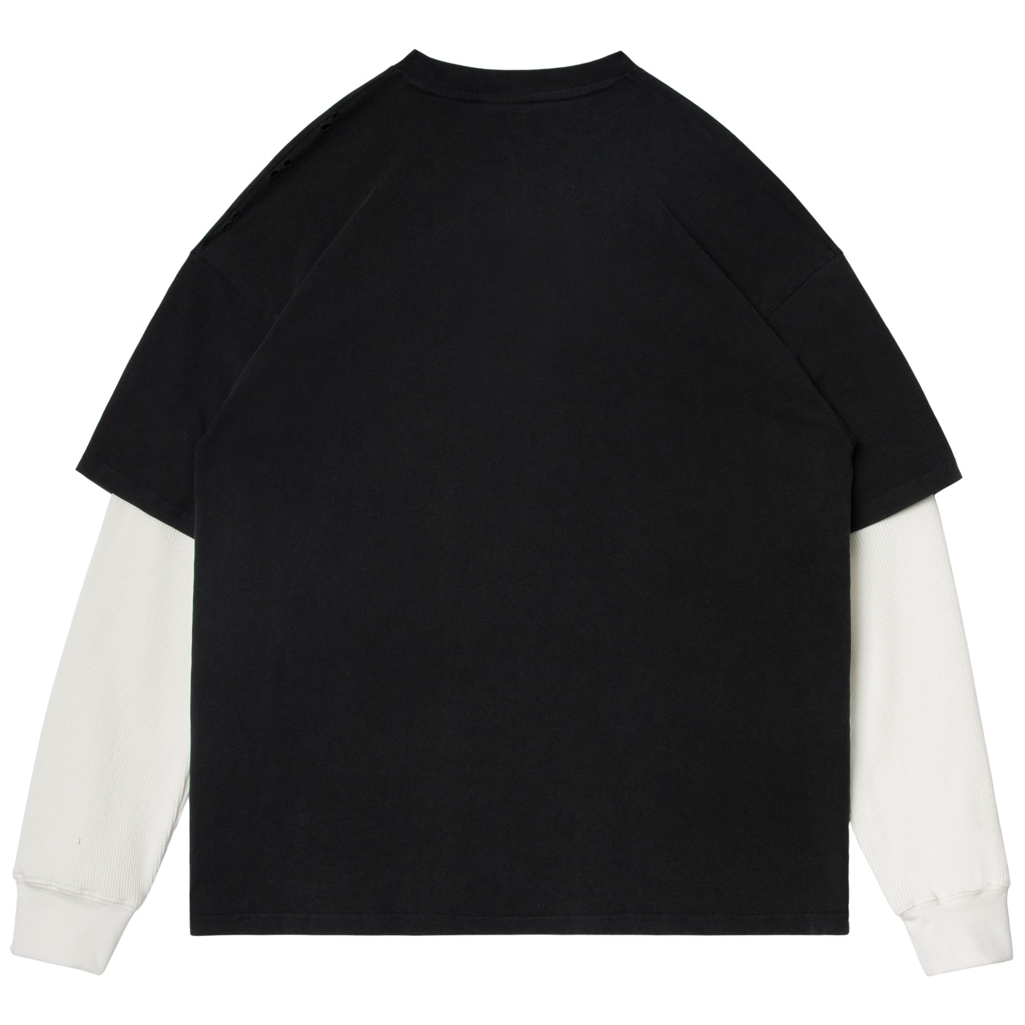 TWOFER WAFFLE LONG-SLEEVE - LOGO/VINTAGE BLACK