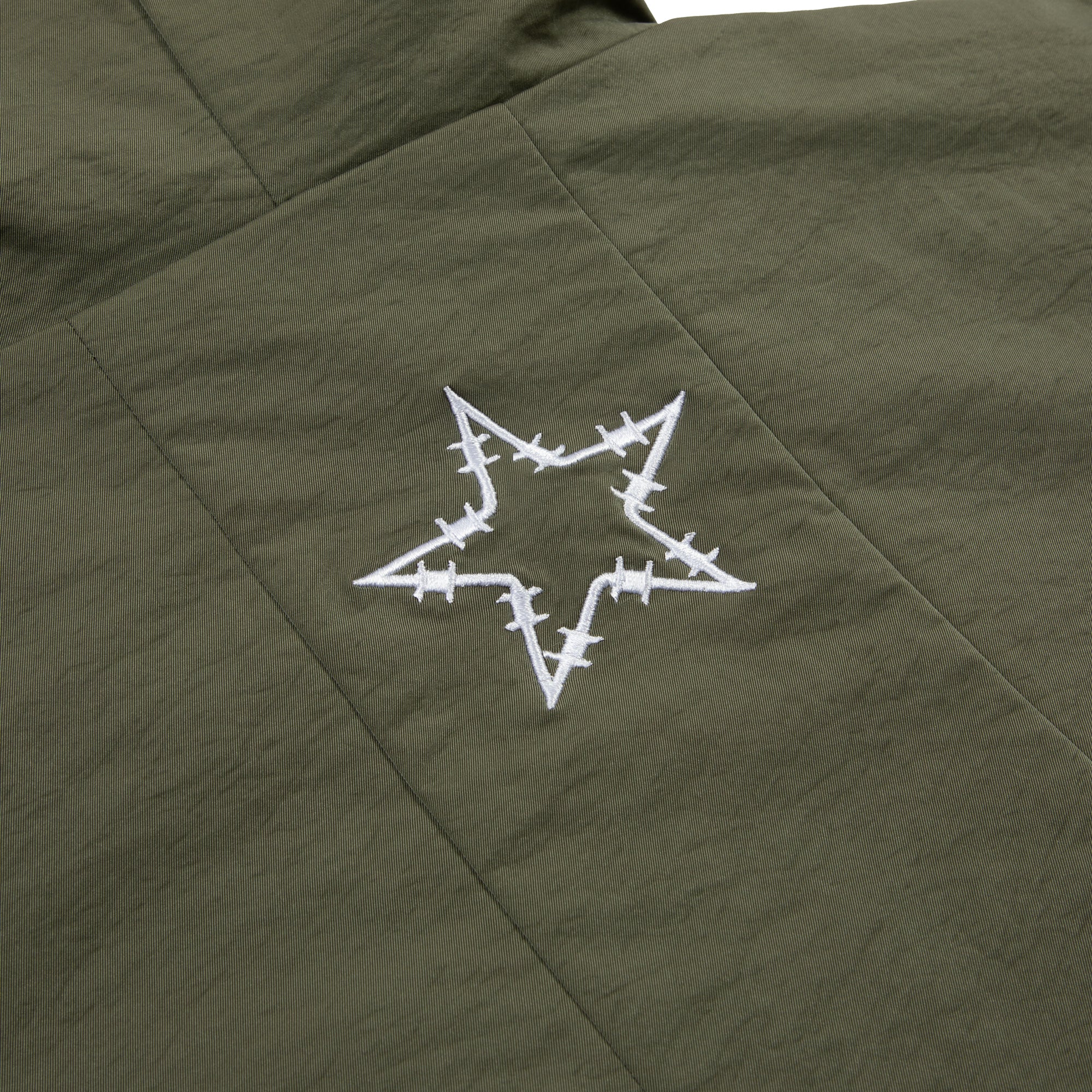BARBWIRE STAR TRACK JACKET - OLIVE