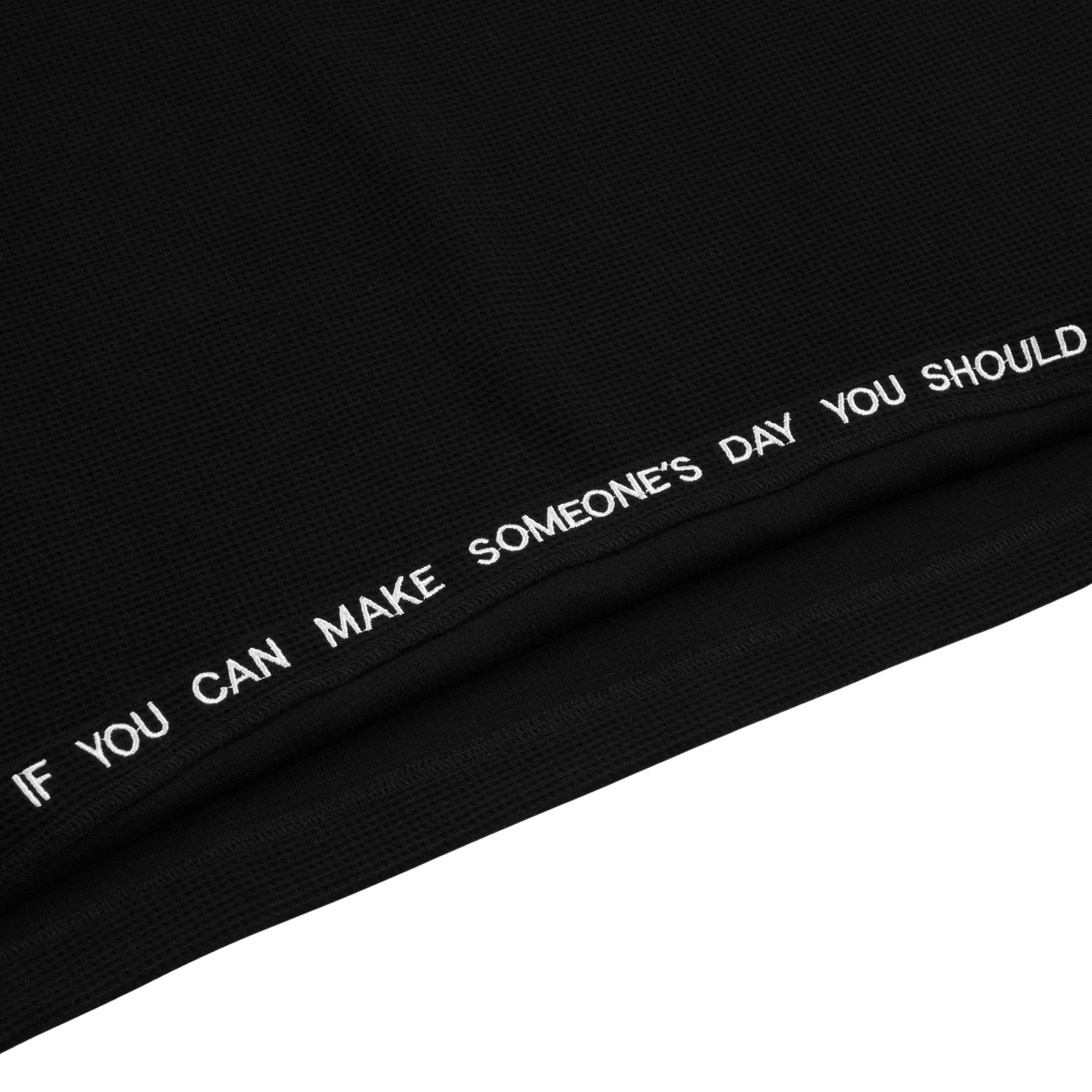 FRAME WAFFLE TEE - BLACK