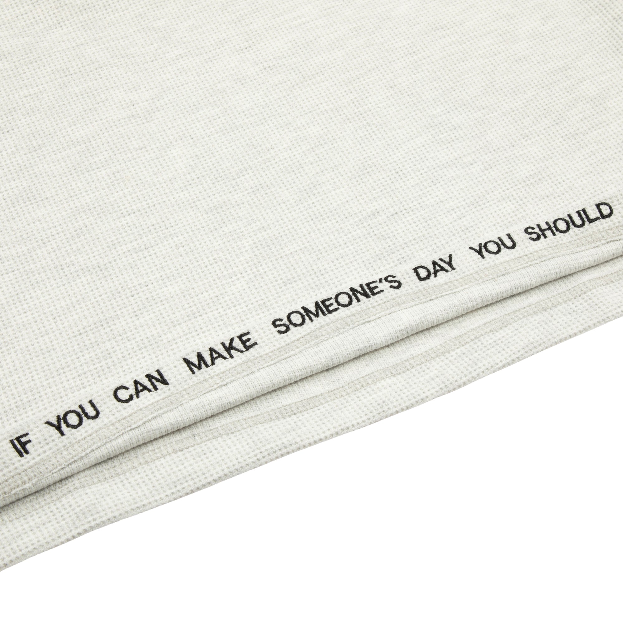 FRAME WAFFLE TEE - HEATHER GREY