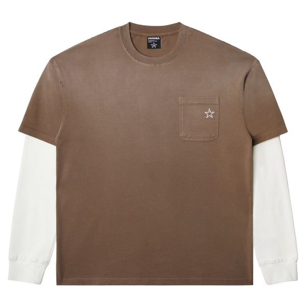 TWOFER WAFFLE LONG-SLEEVE - VINTAGE BROWN