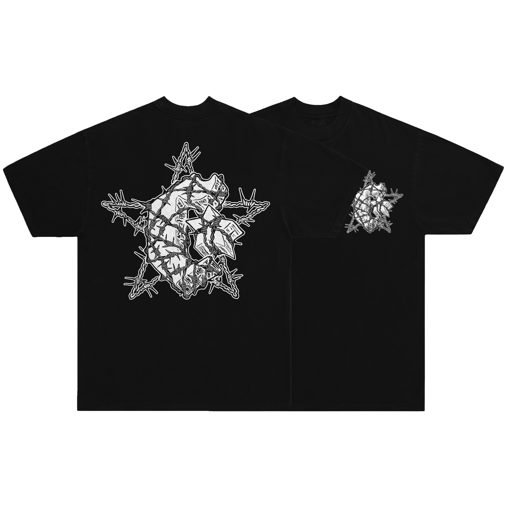 PYTHIA X CRASH "CAGED" TEE BLACK Pythia Clothing
